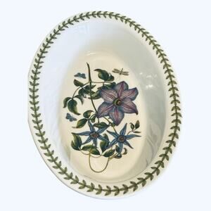VTG Portmeirion Botanic Garden Deep Oval Baking Dish 11 in BGHB24100-X NWT